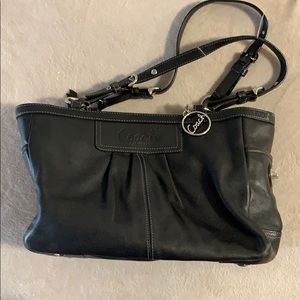 Coach Black soft leather satchel